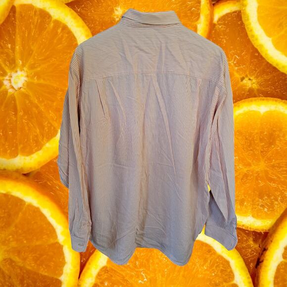 Donald Ross Orange and White‎ Striped Button Up Shirt Size XL - Picture 7 of 7